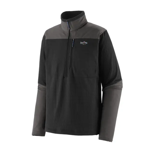 Patagonia M's R1 Fitz Roy 1/4 Zip S Black 